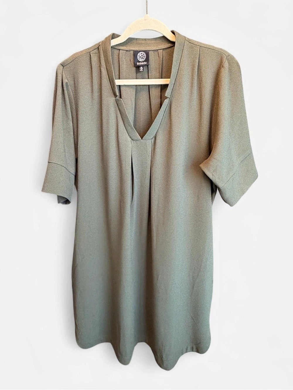 Bobeau Olive V-Neck Dress XL Like New